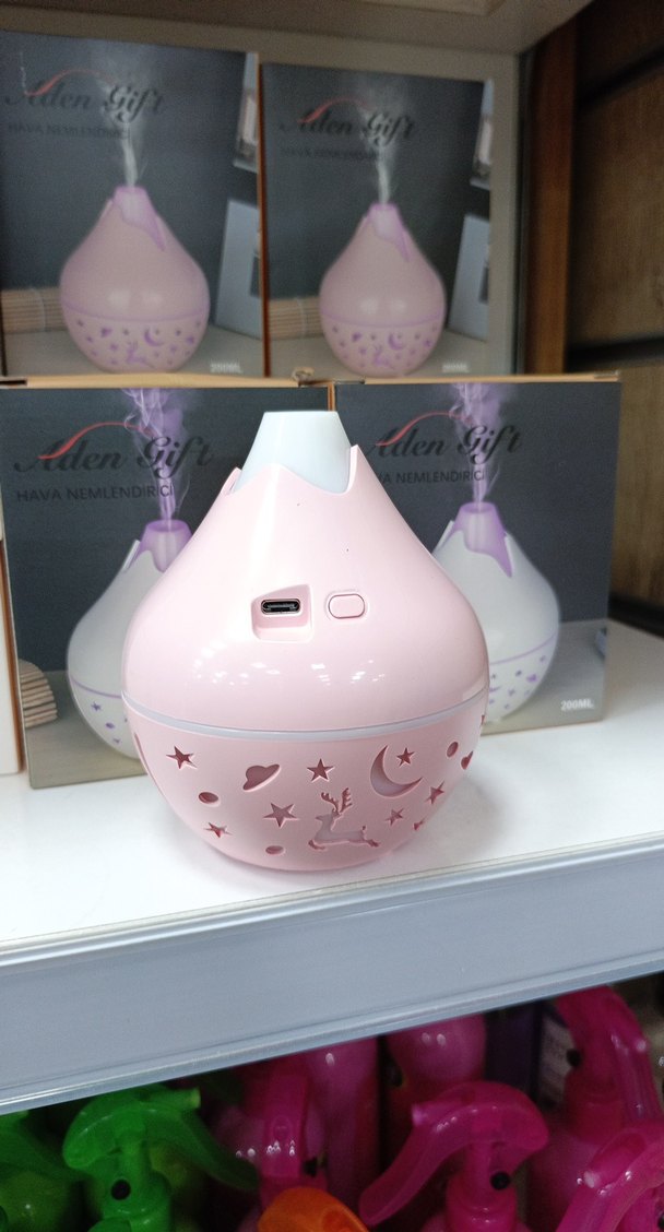 Pastel Pembe Hava Nemlendirici ve Hava Temizleyici - Görsel 3