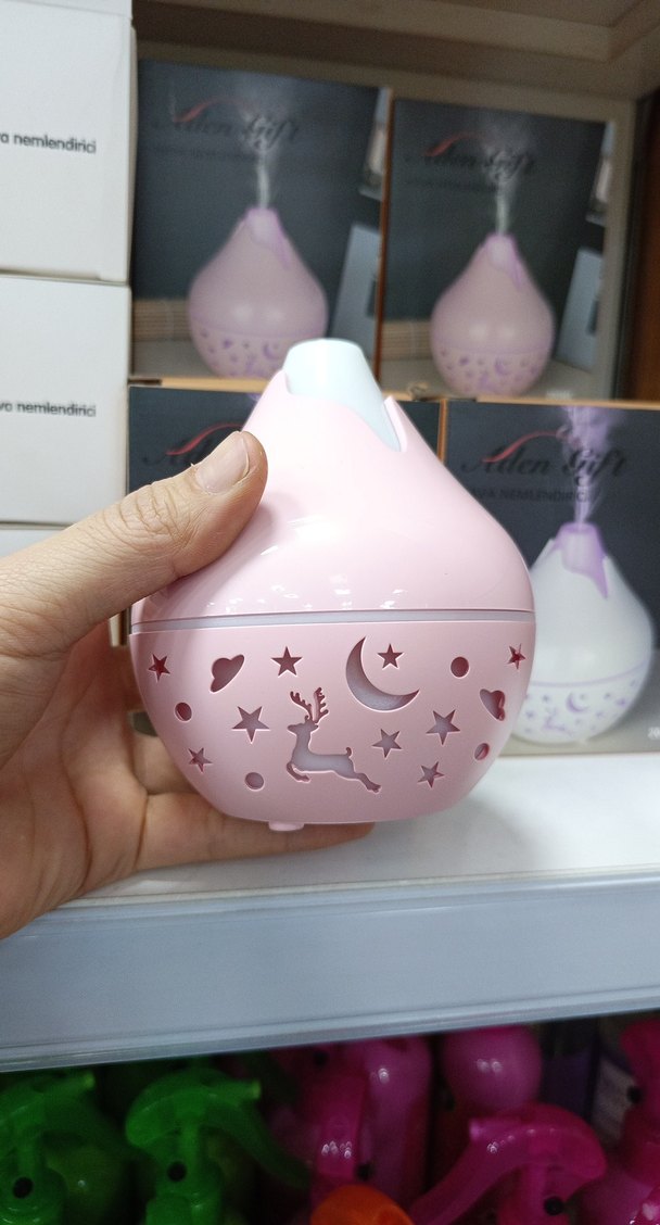 Pastel Pembe Hava Nemlendirici ve Hava Temizleyici - Görsel 2