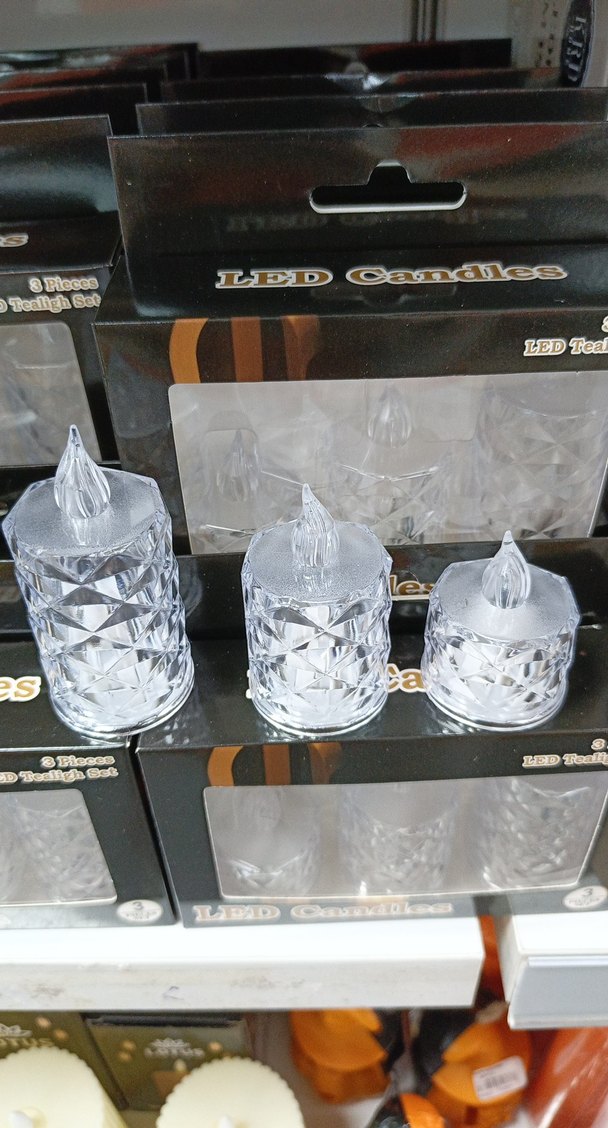 Beyaz LED Mum Seti, Farklı Boylarda 3'lü - Görsel 2