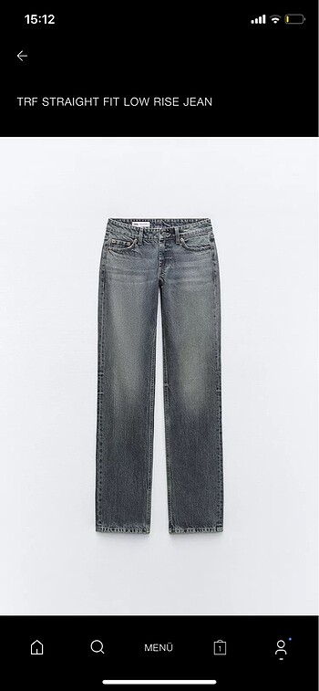 zara straight fit düşük bel jean