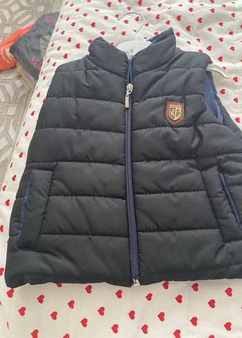 Erkek Çocuk siyah Fermuarlı Yelek