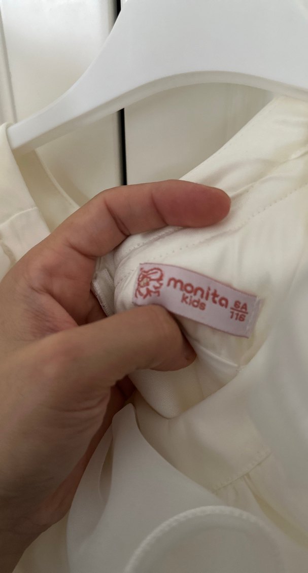 Beyaz Fırfırlı Kız Çocuk Gelinlik - Görsel 4