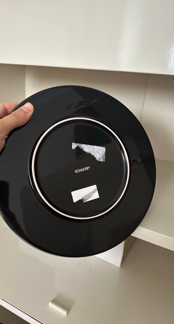 Soyut Desenli Siyah Bohem Tabak - Görsel 2