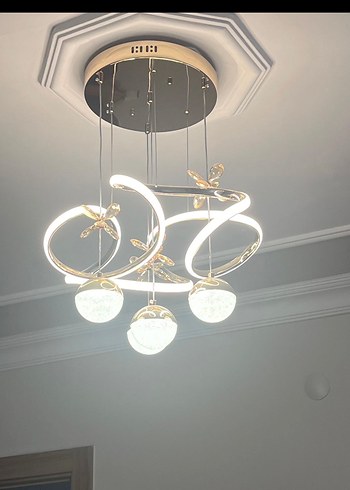 Altın renkli modern tavan lambası - Görsel 2