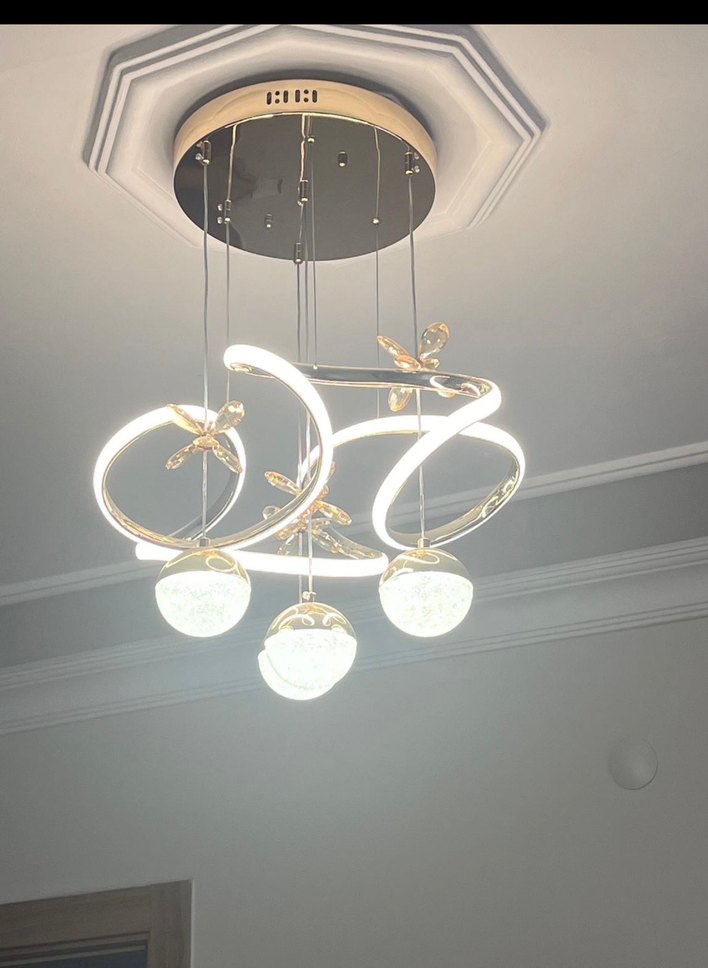 Altın renkli modern tavan lambası - Görsel 2