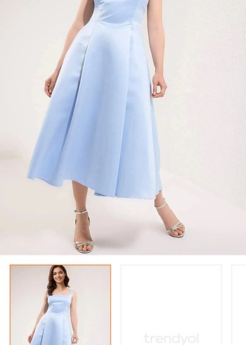 Mavi Kadın Abiye Elbise - Görsel 5