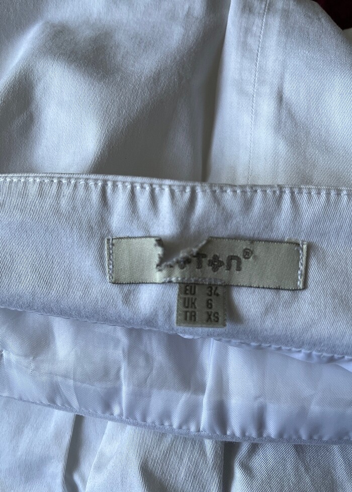 Beyaz mini etek - Görsel 3