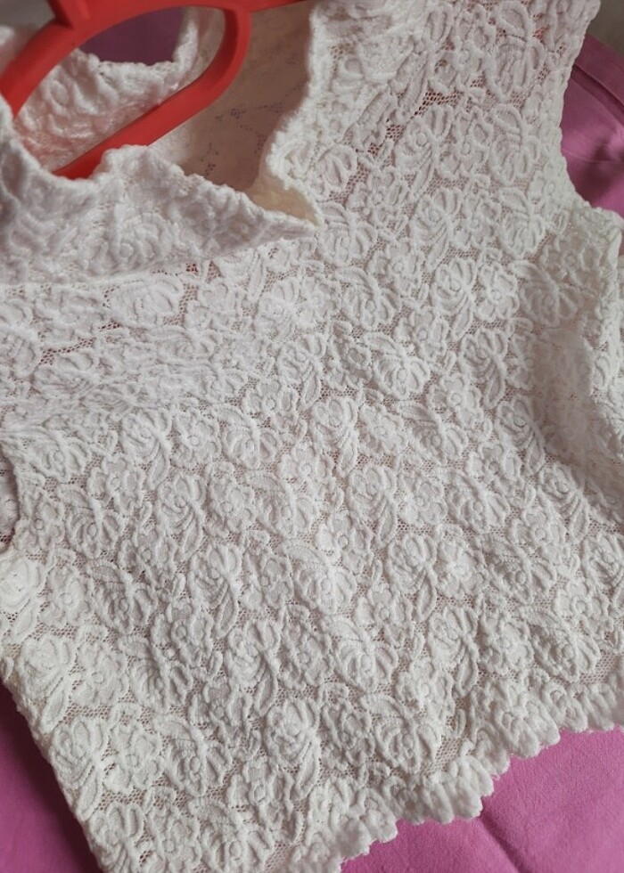 Dantel crop - Görsel 5