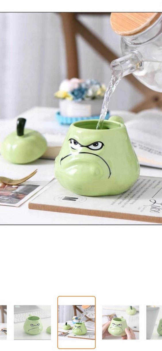 Yeşil Armut Tasarımlı Kupa - Görsel 2