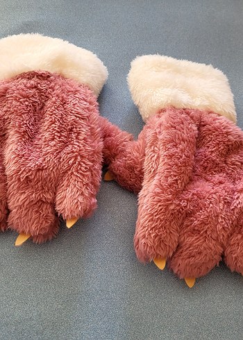 Peluş Pati Kadın Eldiven - Görsel 2