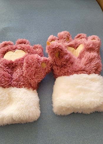 Peluş Pati Kadın Eldiven - Görsel 3