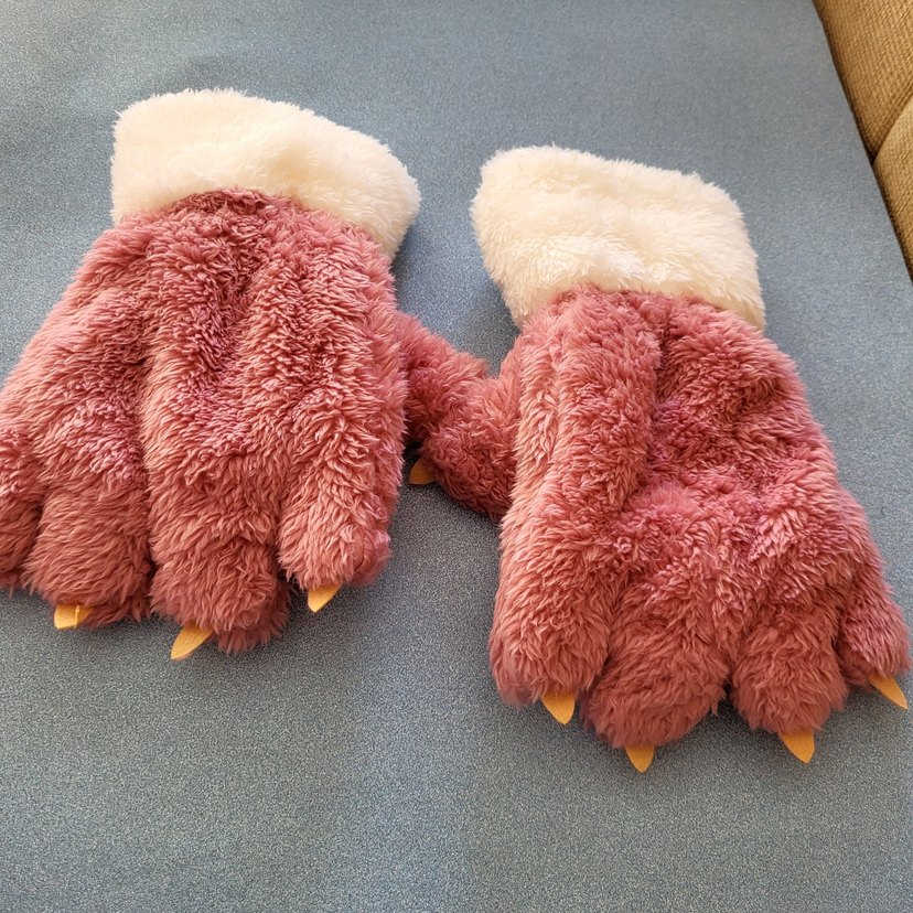 Peluş Pati Kadın Eldiven - Görsel 2