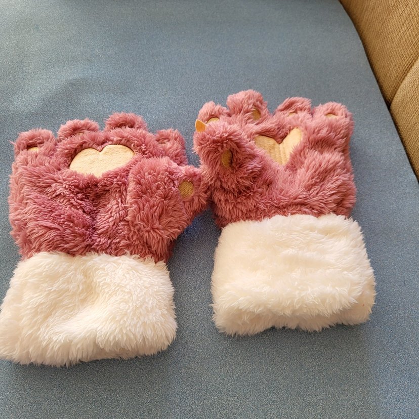 Peluş Pati Kadın Eldiven - Görsel 3