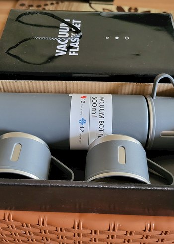 3 bardaklı Kamp Termos Seti - Görsel 2