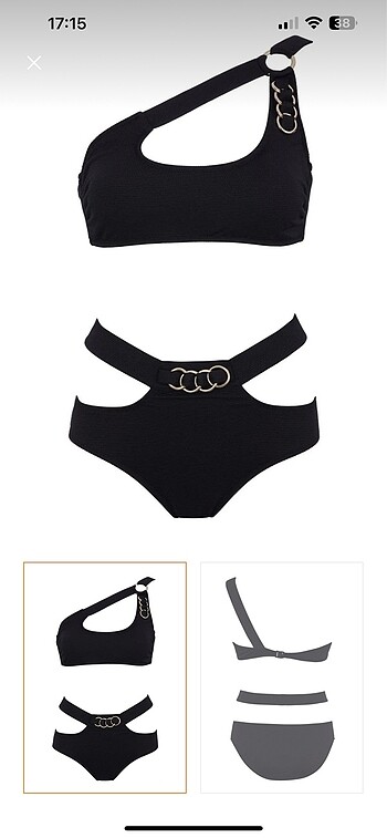 Siyah bikini takım