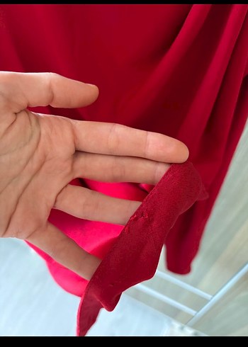 WHENER COMPANY Kırmızı Drapeli Mini Elbise - Görsel 4