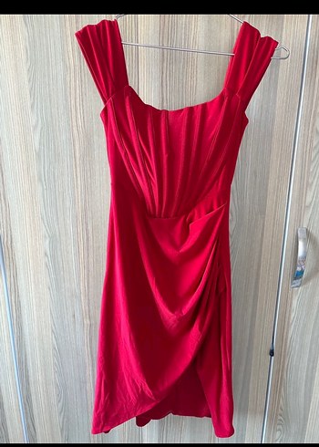 WHENER COMPANY Kırmızı Drapeli Mini Elbise - Görsel 3