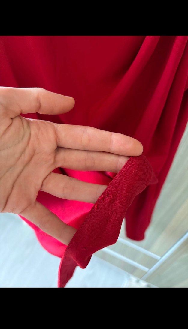 WHENER COMPANY Kırmızı Drapeli Mini Elbise - Görsel 4