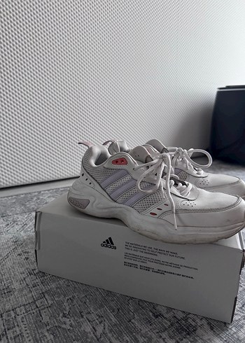 Beyaz Bağcıklı Adidas Kadın Spor Ayakkabı - Görsel 4