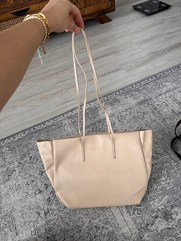 Zara Bej Tote Çanta