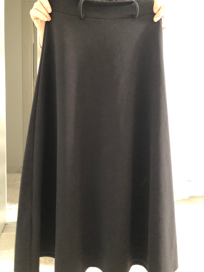 Siyah Uzun kumaş Etek 38 beden - Görsel 2