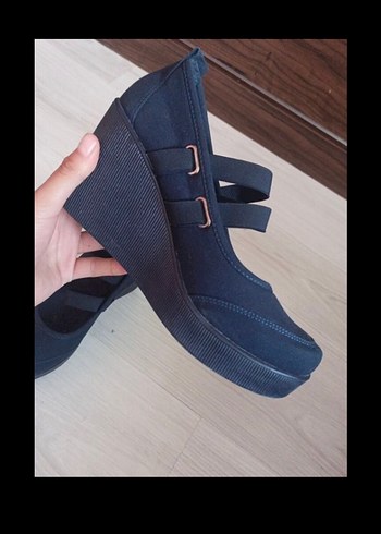 Keten Kadın Dolgu Topuklu Ayakkabı - Görsel 3