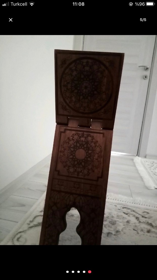 Oyma Detaylı Ahşap Rahle - Görsel 4