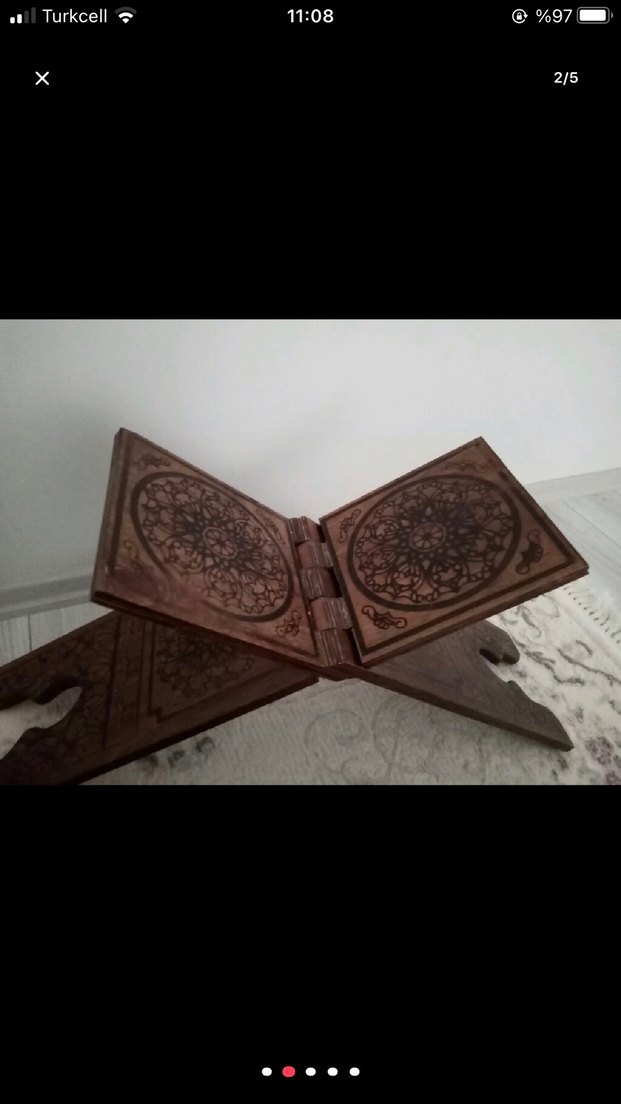 Oyma Detaylı Ahşap Rahle - Görsel 2