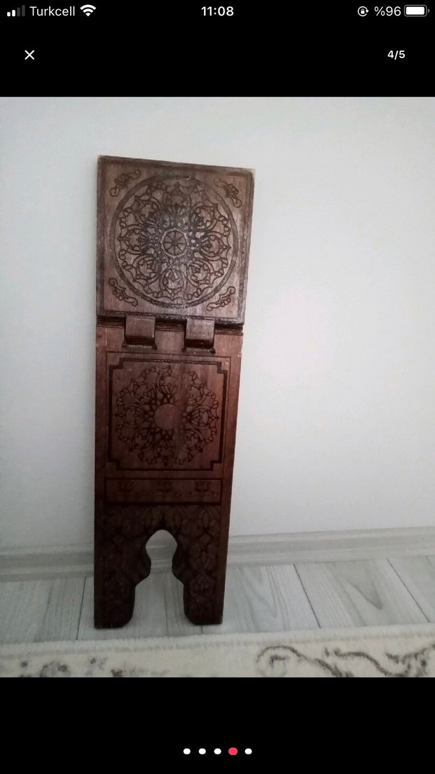 Oyma Detaylı Ahşap Rahle - Görsel 3