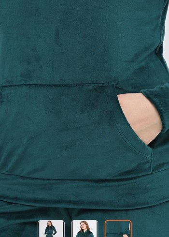 Kadın Haki Rahat Kesim Eşofman Takımı - Görsel 3