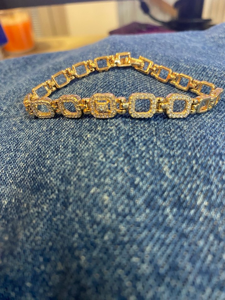 Zincir Detaylı Kahverengi Kadın Bileklik - Görsel 5