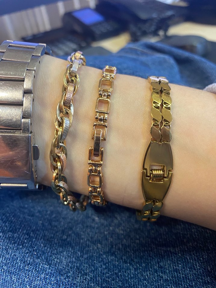 Zincir Detaylı Kahverengi Kadın Bileklik - Görsel 4