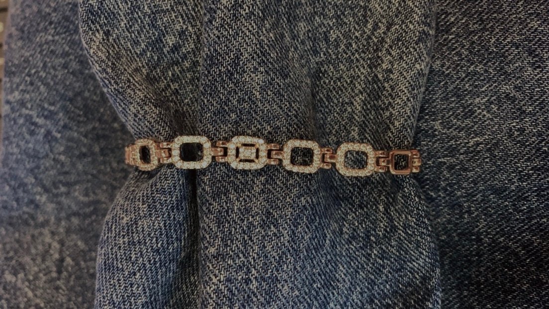 Zincir Detaylı Kahverengi Kadın Bileklik - Görsel 2