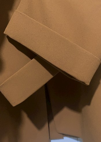 Kahve Takım Uzun Kesim Düğmeli Ceket - Görsel 4