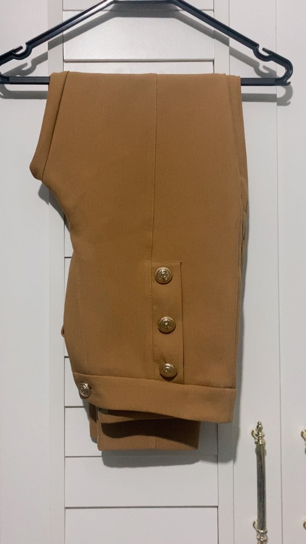 Kahve Takım Uzun Kesim Düğmeli Ceket - Görsel 2