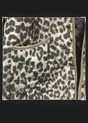 Kahverengi Leopar Desenli Kadın Ceket - Görsel 3