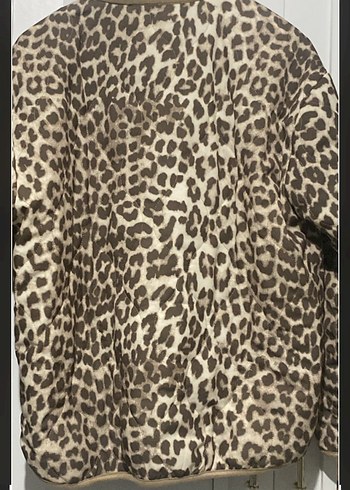 Kahverengi Leopar Desenli Kadın Ceket - Görsel 7