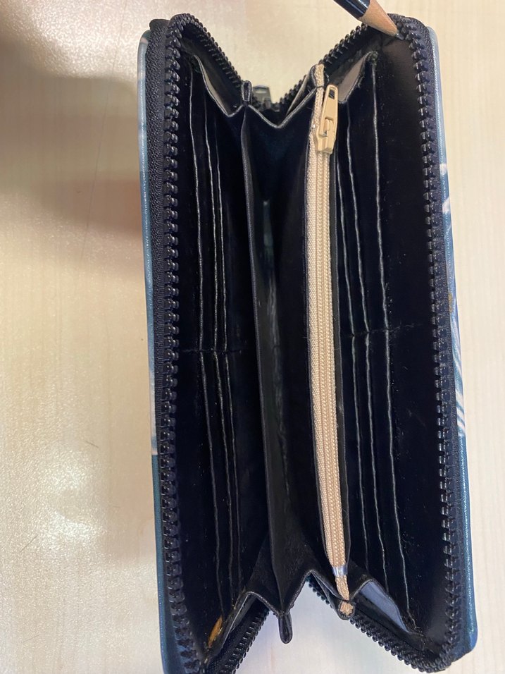 Siyah Deri Fermuarlı Kadın Cüzdanı - Görsel 5