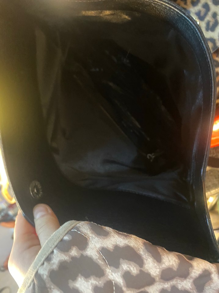 Siyah Deri Fermuarlı Kadın Portföy Çanta - Görsel 4