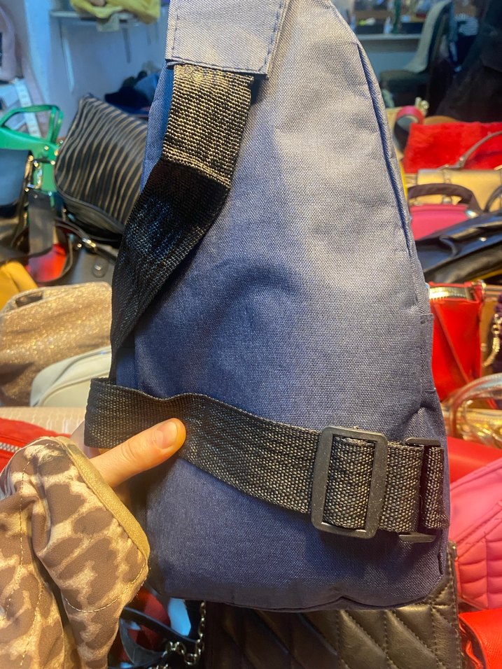 Mavi Gri Baskılı Erkek Omuz Çantası - Görsel 3