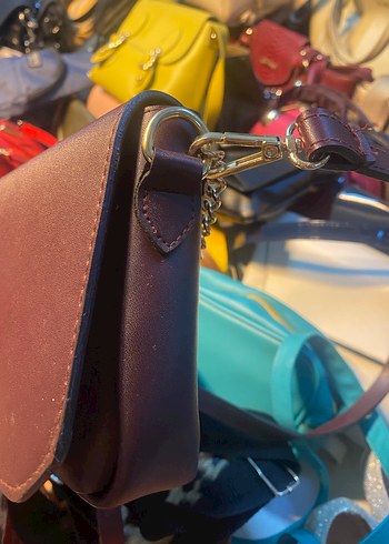 Kahverengi Deri Kadın Omuz Çantası - Görsel 2