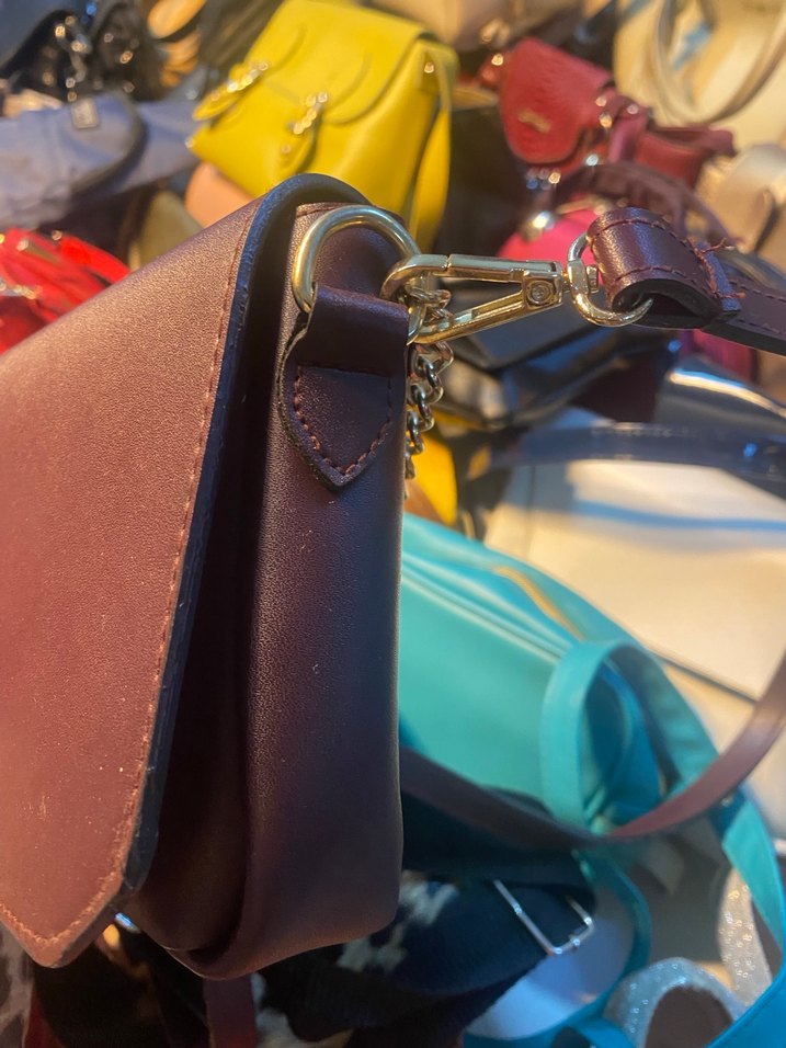 Kahverengi Deri Kadın Omuz Çantası - Görsel 2