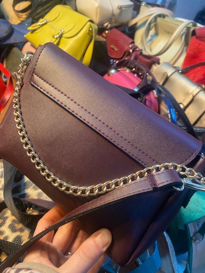 Kahverengi Deri Kadın Omuz Çantası - Görsel 3