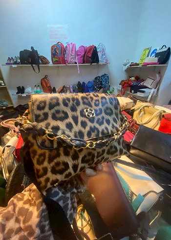 Kahverengi Leopar Desenli Kadın Omuz Çantası - Görsel 4