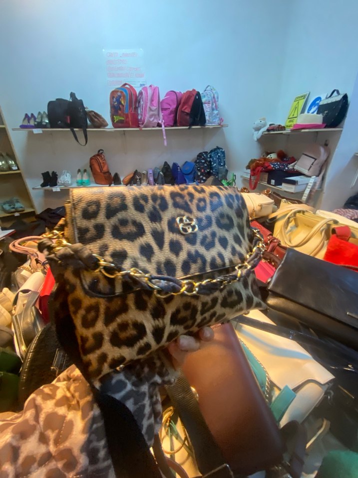 Kahverengi Leopar Desenli Kadın Omuz Çantası - Görsel 4