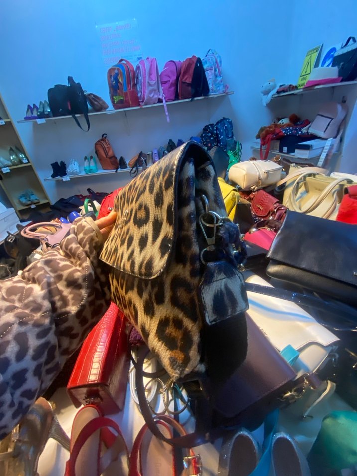 Kahverengi Leopar Desenli Kadın Omuz Çantası - Görsel 2