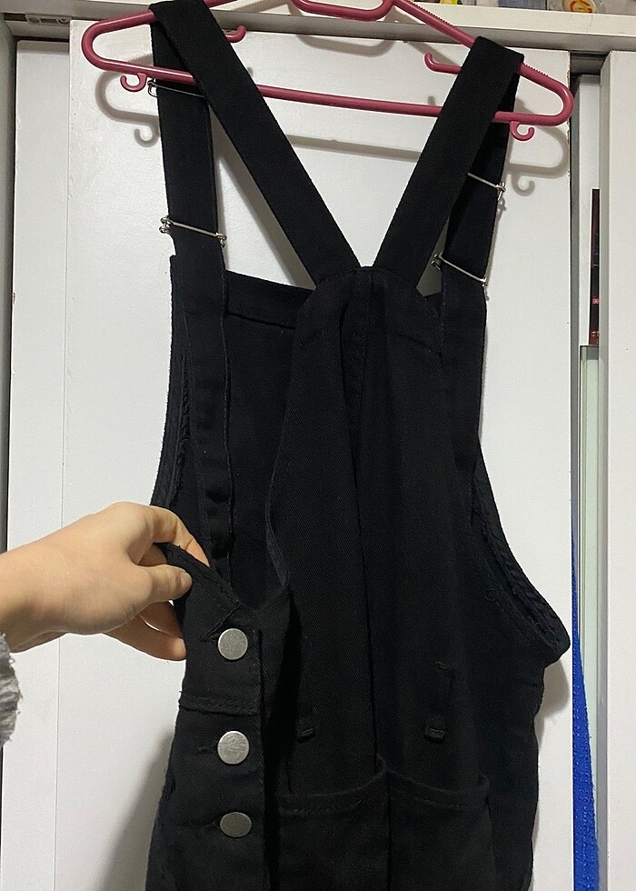 Siyah uzun tulum - Görsel 3