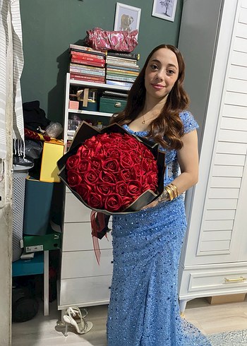 s Beden Söz Nişan Elbisesi Açık Mavi S Beden