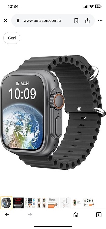 Watch GS8Ultra Akıllı Saat Ful fonksiyonlu