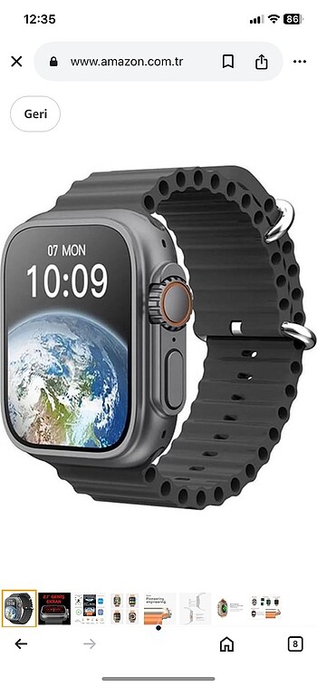 Smart Bags Watch GS8Ultra Akıllı Saat Ful fonksiyonlu